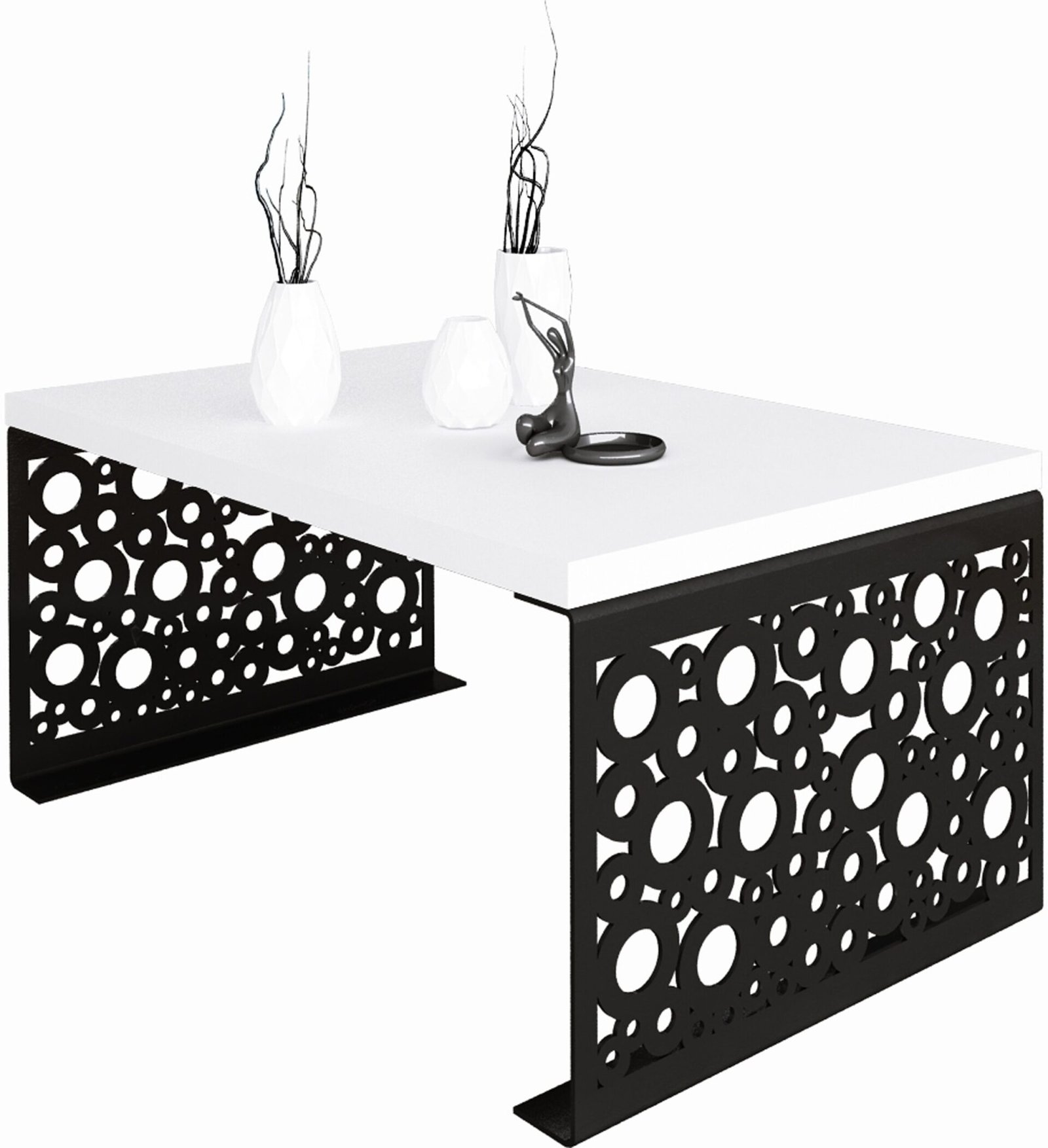 RINA coffee table, 100x60, black/white, ADRK