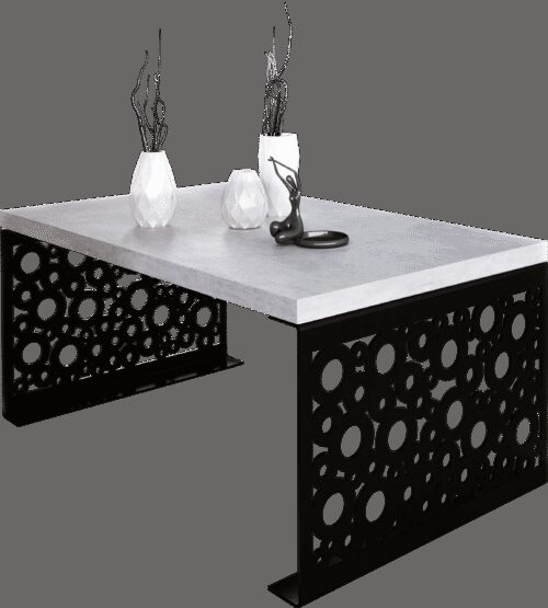 RINA coffee table 100×60 black/concrete ADRK