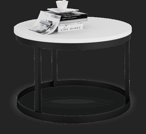 RINEN coffee table, black/white, ADRK