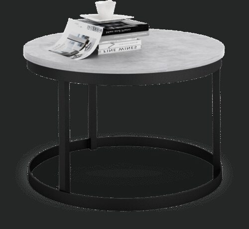 RINEN coffee table, black/concrete, ADRK