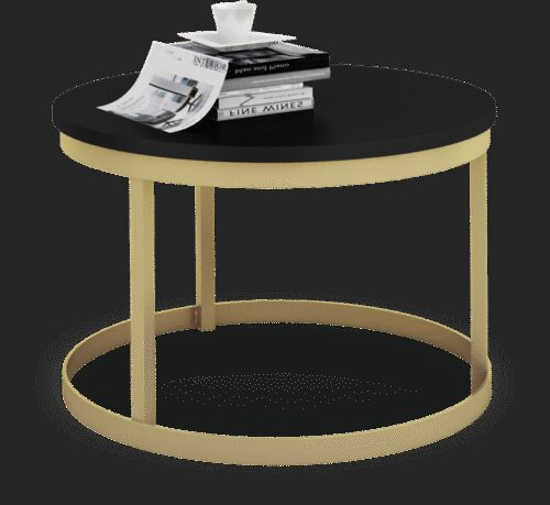 RINEN coffee table, gold/black, ADRK