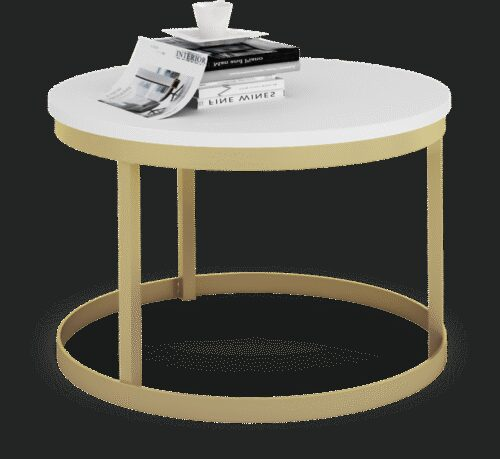 RINEN coffee table, gold/white, ADRK