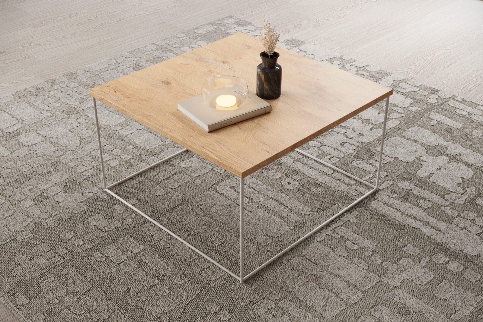Roni coffee table, white/Lancelot oak, ADRK - Image 3