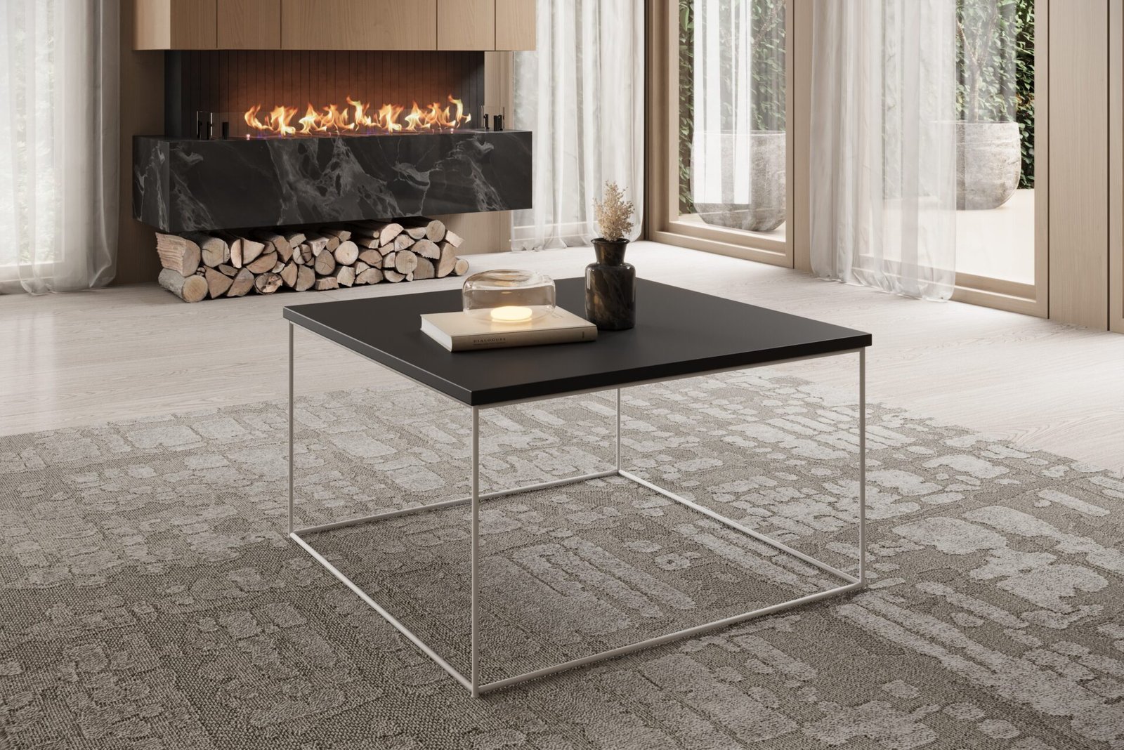 Roni coffee table, white/black, ADRK - Image 2