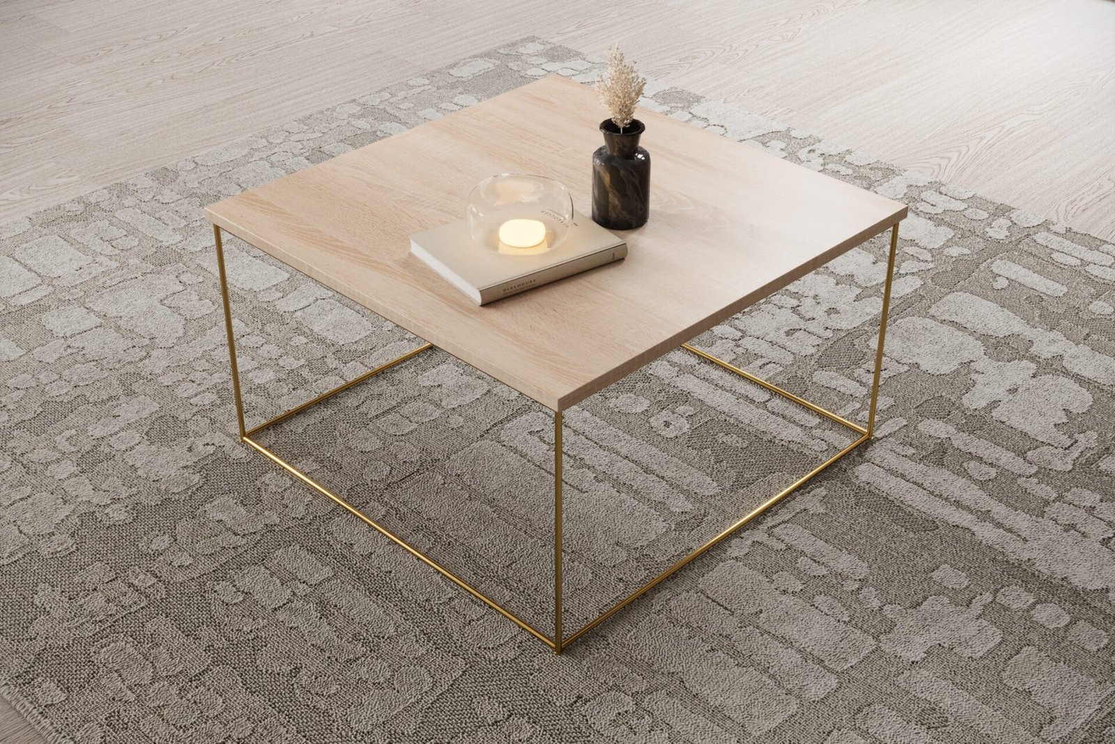 Roni coffee table, gold/Sonoma, ADRK - Image 3