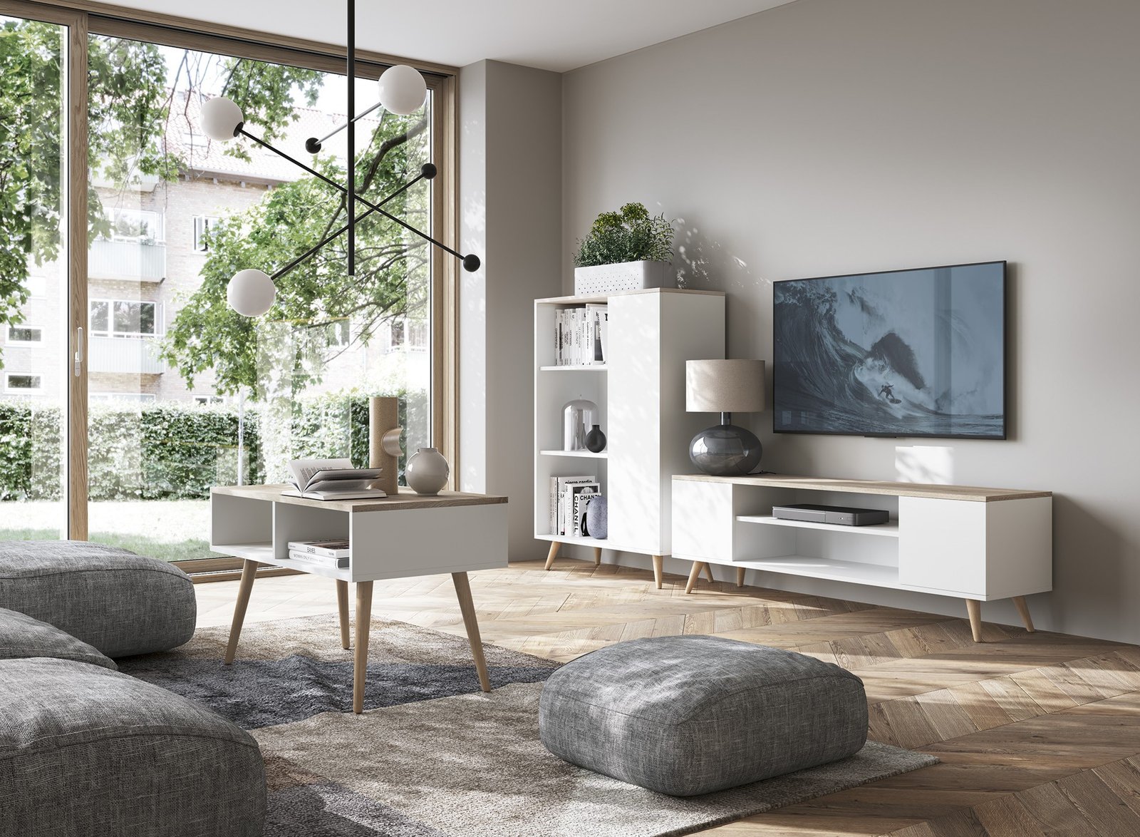 SANA coffee table, 90x50, white/Sonoma, ADRK - Image 4