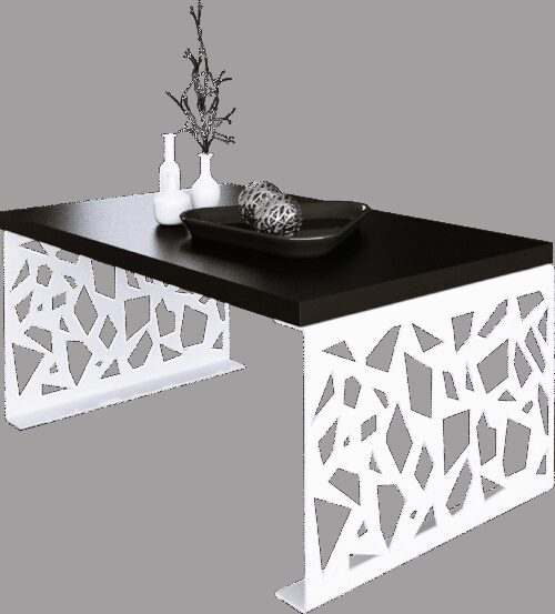 SEMARA coffee table 100×60 white/black ADRK