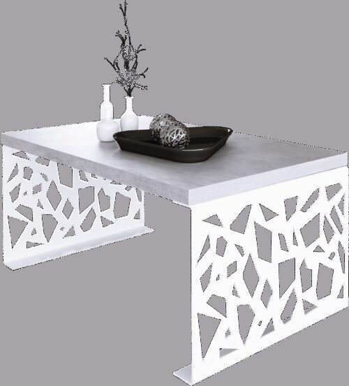 SEMARA coffee table 100×60 white/concrete ADRK