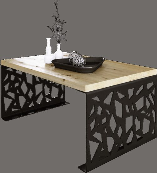 SEMARA coffee table, 100×60, black/artisanal, ADRK