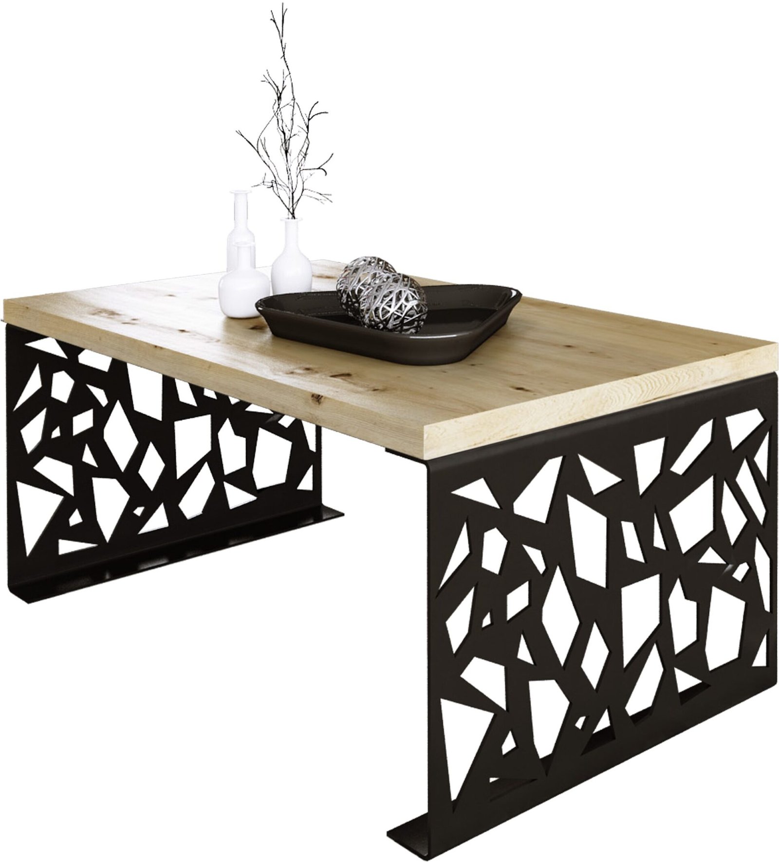 SEMARA coffee table, 100x60, black/artisanal, ADRK