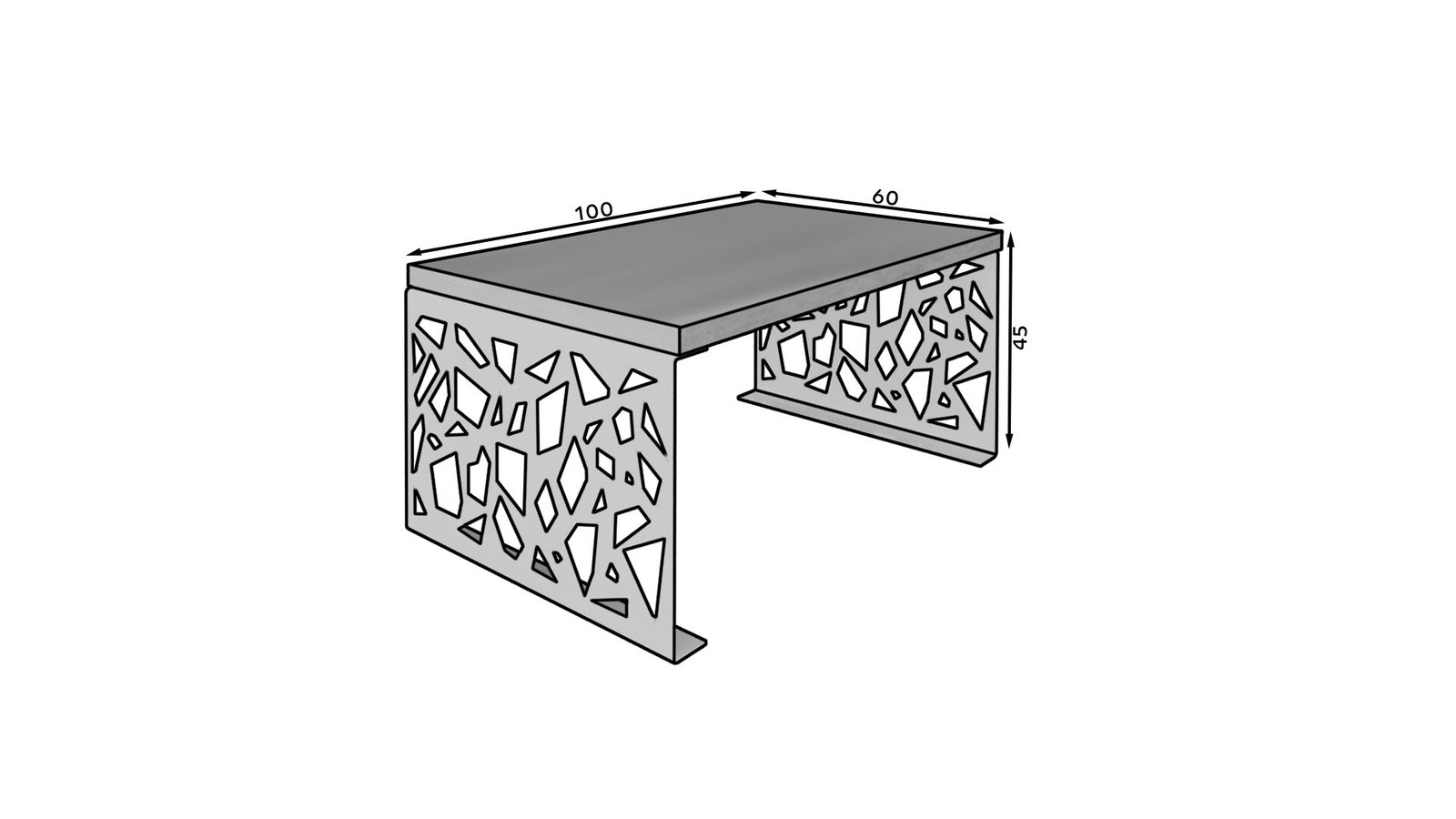 SEMARA coffee table, 100x60, black/Sonoma, ADRK - Image 3