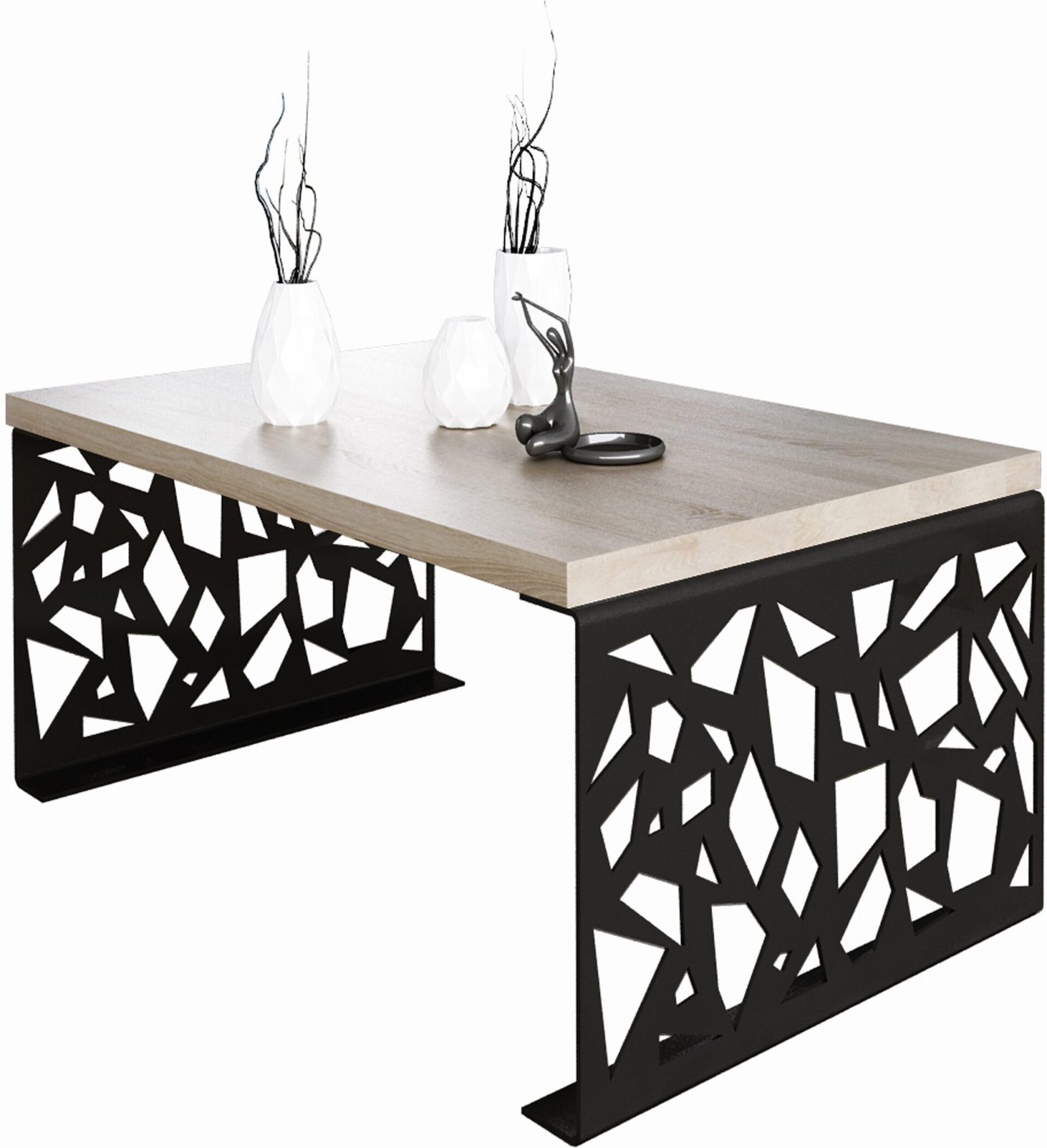 SEMARA coffee table, 100x60, black/Sonoma, ADRK