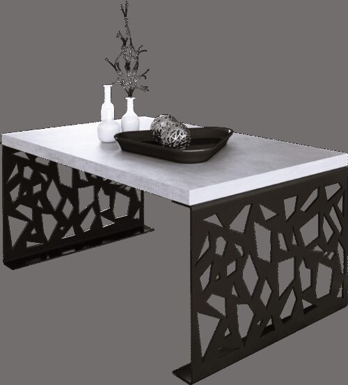 SEMARA coffee table 100×60 black/concrete ADRK