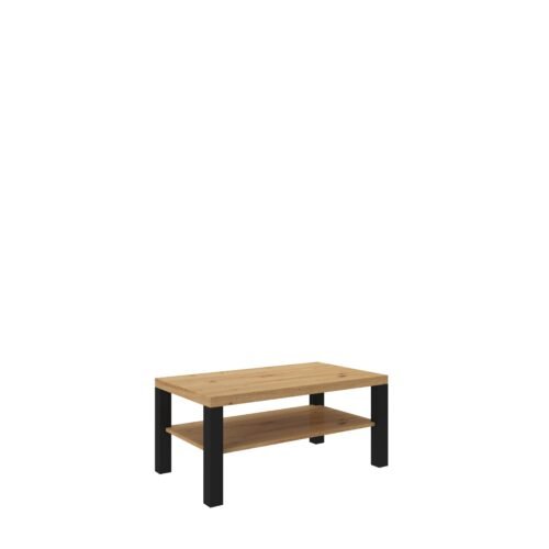 SVEN coffee table 115×65 Artisan/matte black ADRK
