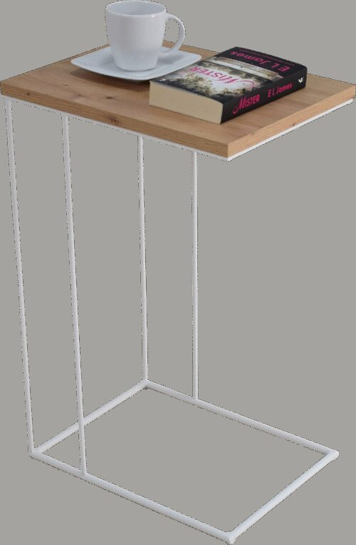 DRU side table, white/artisanal, ADRK