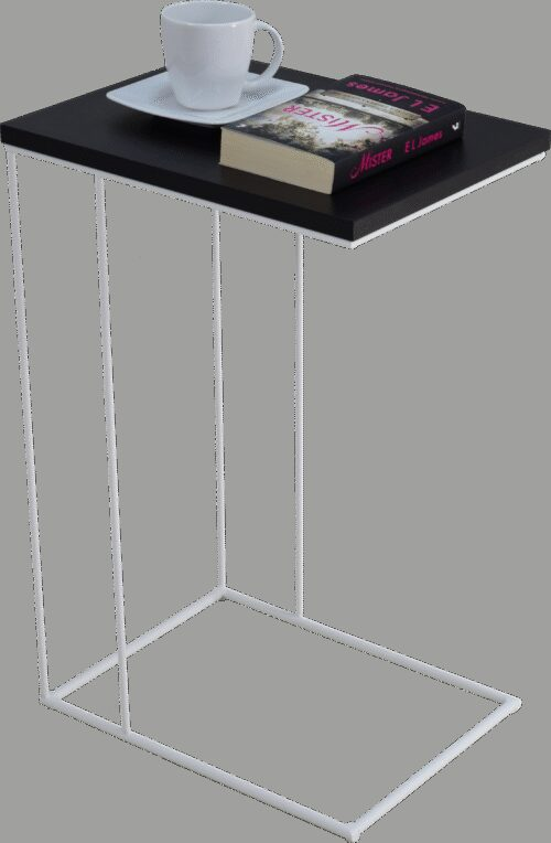 DRU side table, white/black, ADRK