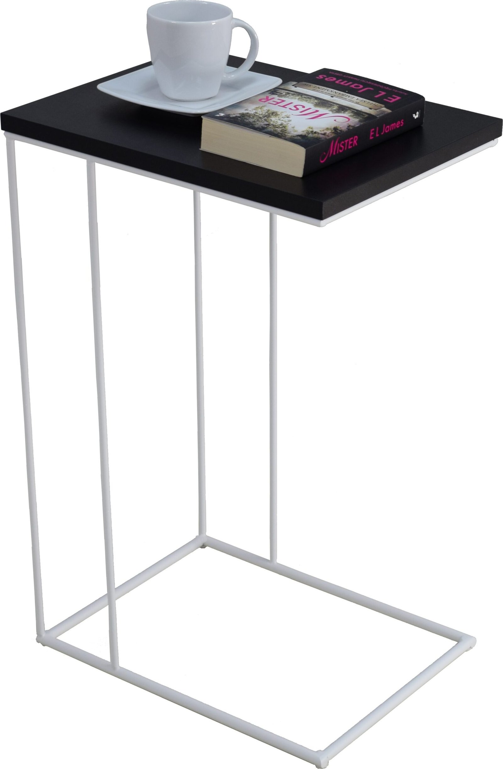 DRU side table, white/black, ADRK