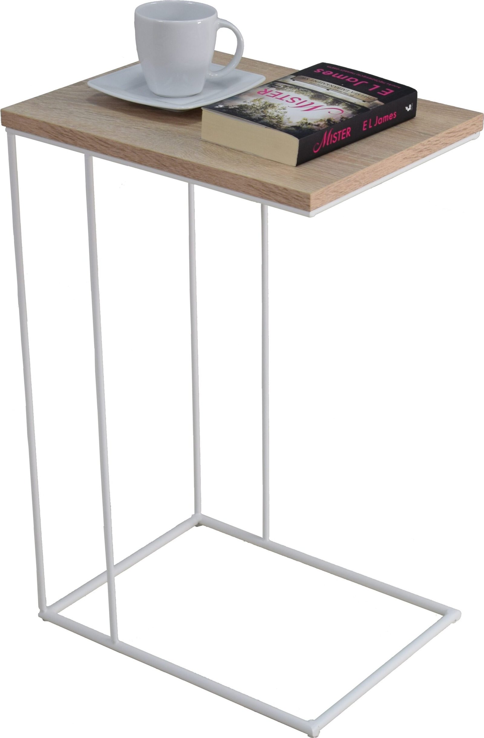 DRU side table, white/Sonoma, ADRK