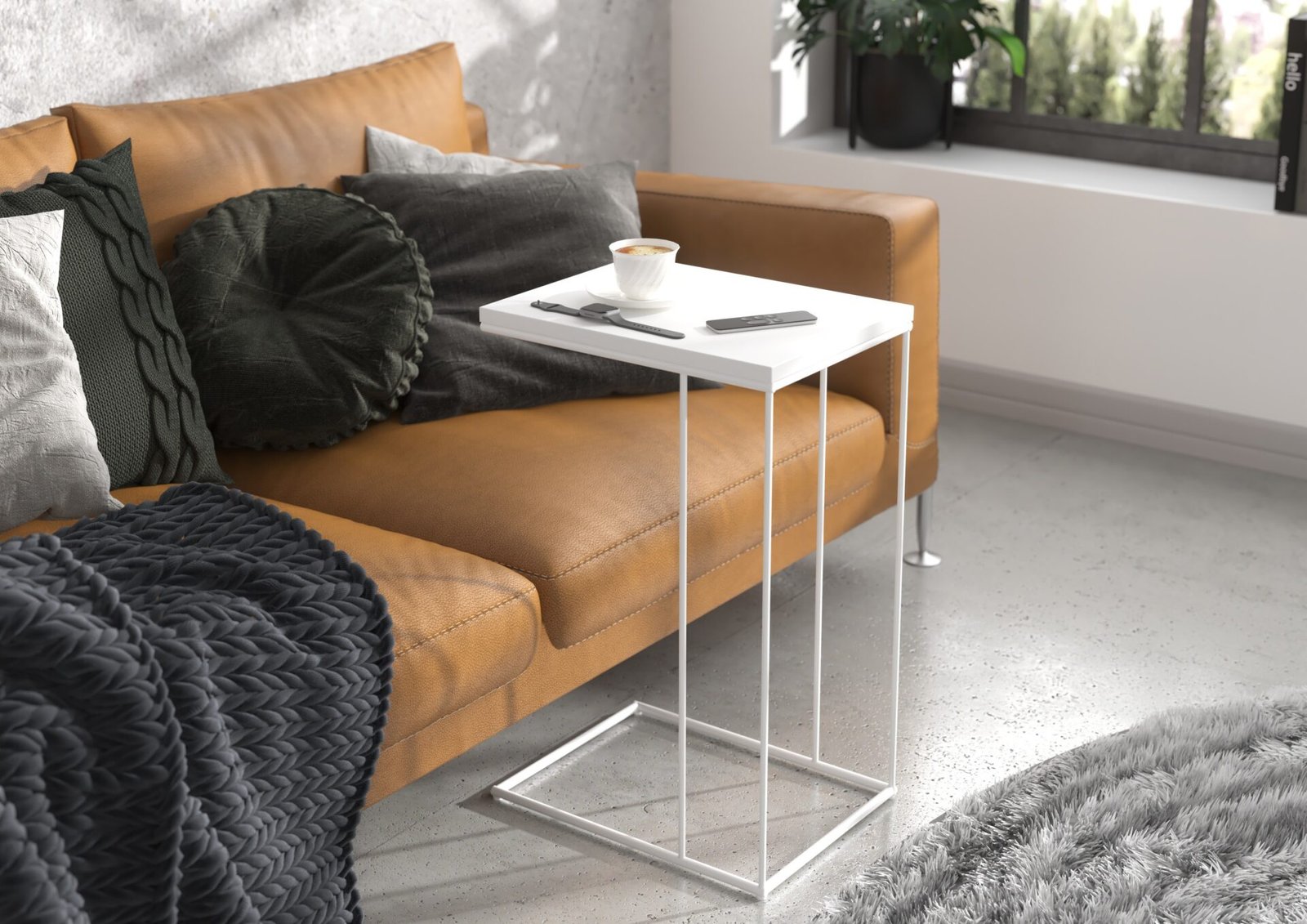 DRU side table, white, ADRK - Image 2