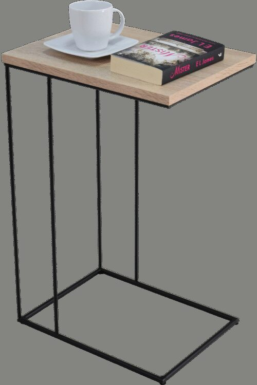 DRU side table, black/Sonoma, ADRK
