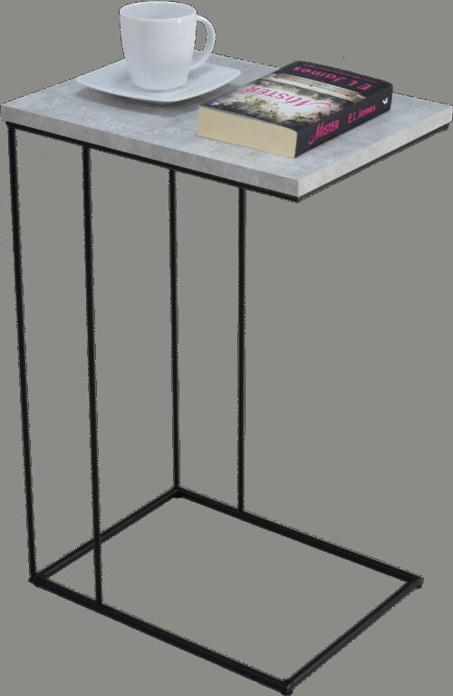 DRU side table, black/concrete, ADRK