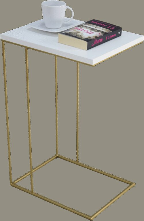 DRU side table gold/white ADRK