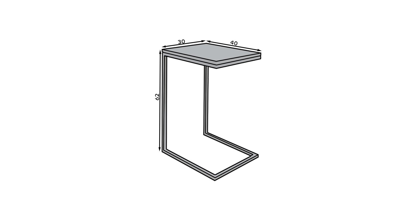 SPARK side table, white/Sonoma, ADRK - Image 3