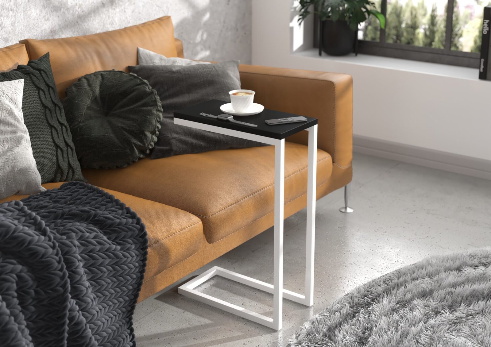 SPARK side table, white/black, ADRK - Image 2