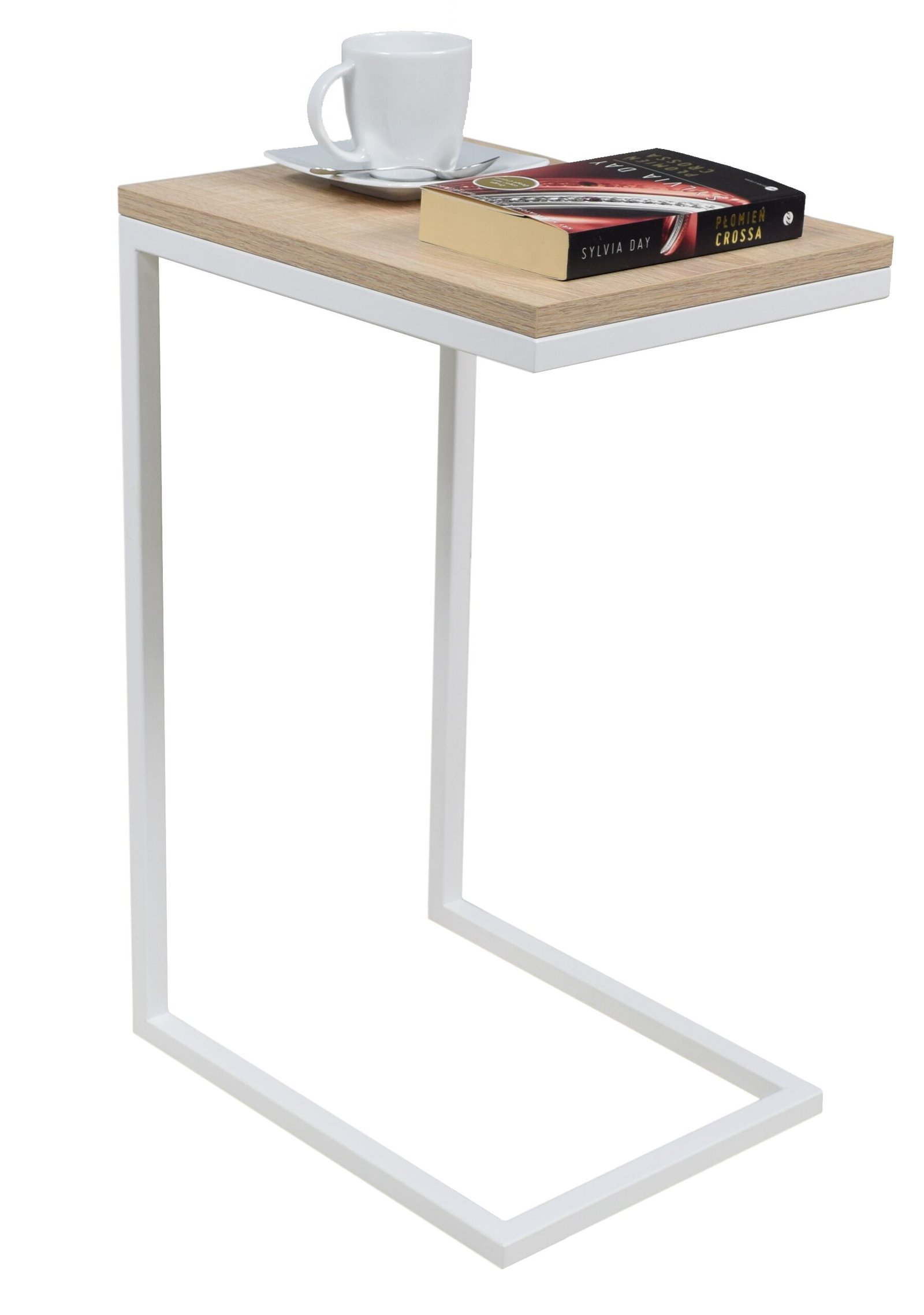 SPARK side table, white/Sonoma, ADRK