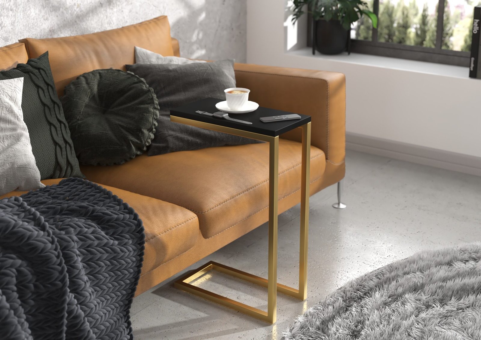 SPARK side table, gold/black, ADRK - Image 2