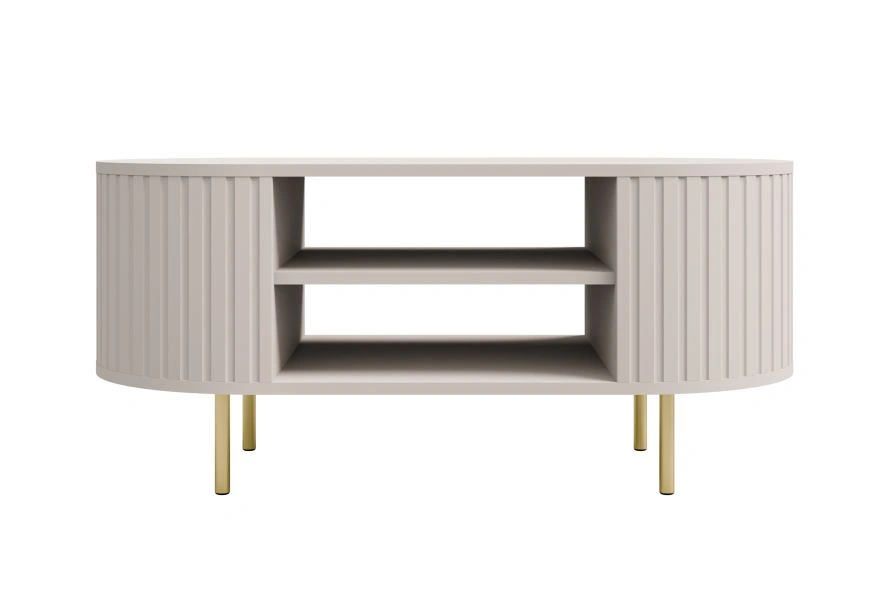 Coffee table with shelf 200 Oval beige - Image 2