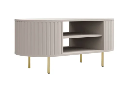 Coffee table with shelf 200 Oval beige