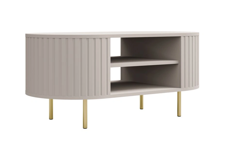 Coffee table with shelf 200 Oval beige