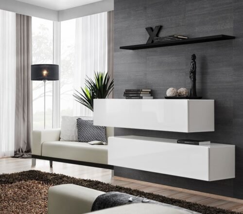 Chest of drawers SWITCH II white/white/black ASM