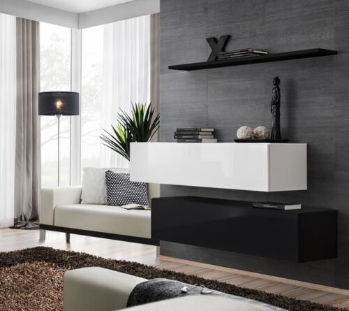 Chest of drawers SWITCH II white/black ASM