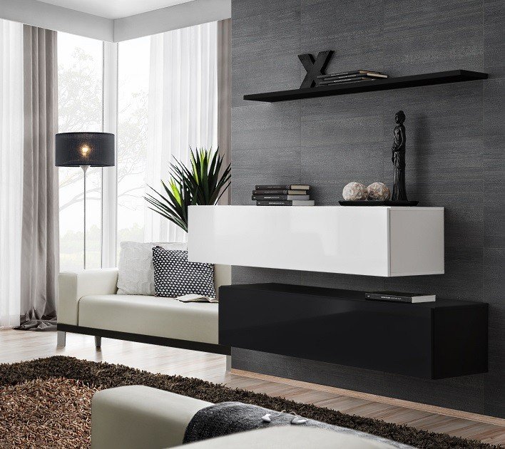 Chest of drawers SWITCH II white/black ASM