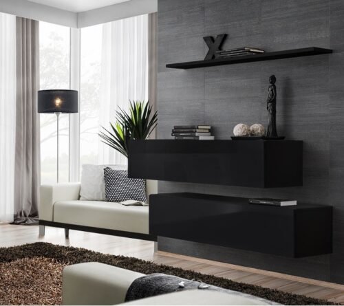 Chest of drawers SWITCH II, black ASM