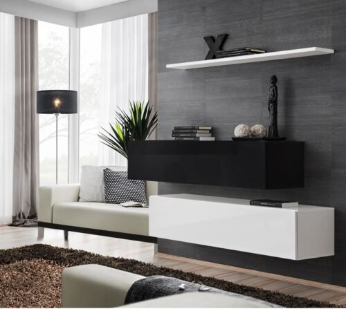 Chest of drawers SWITCH II black/white ASM