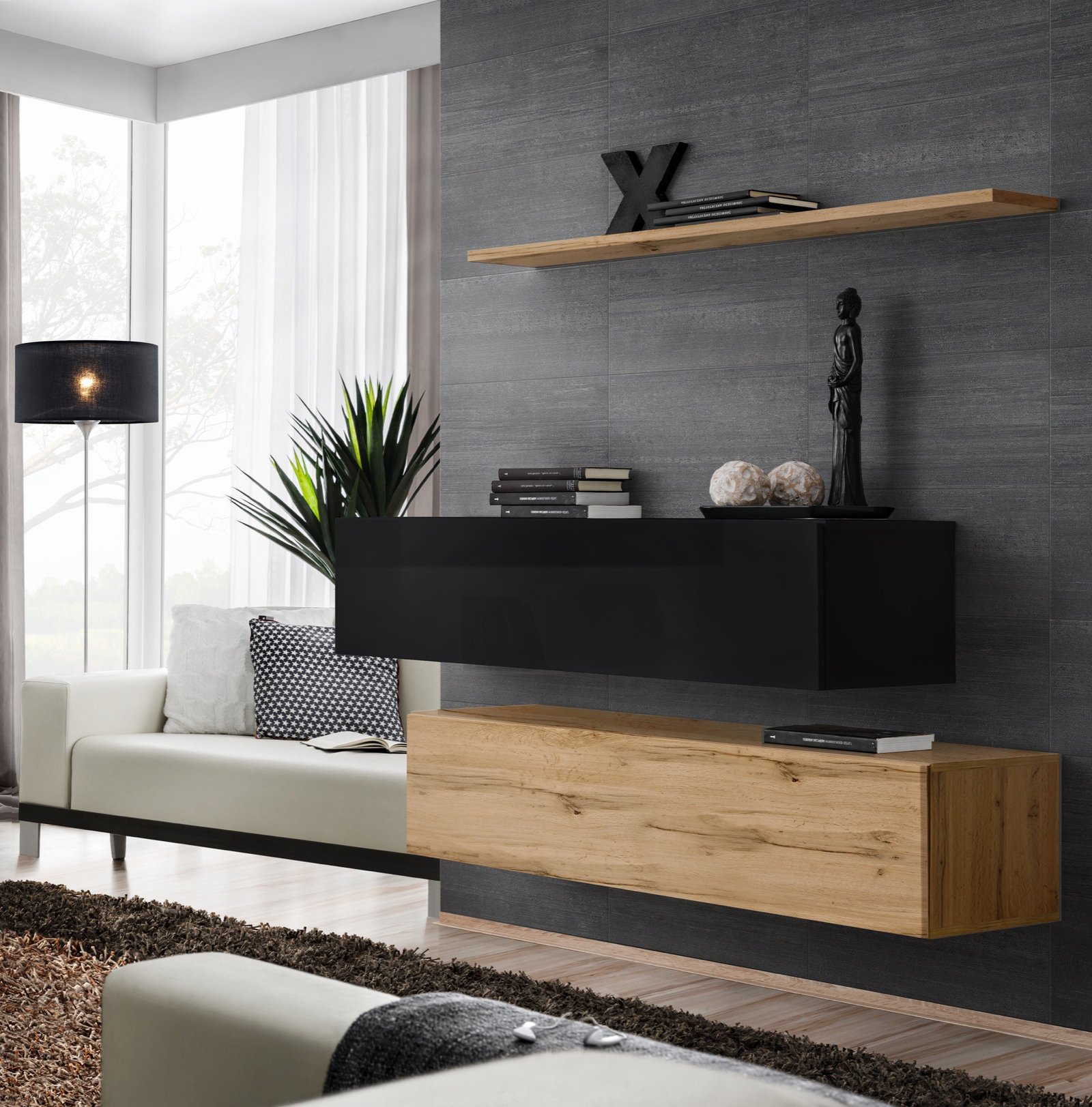 Chest of drawers SWITCH II black/wotan5 ASM