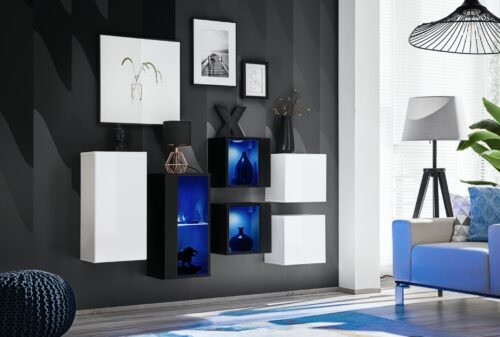 Chest of drawers SWITCH IV white/black ASM