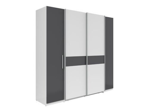FABIO four-door wardrobe, white/garfit