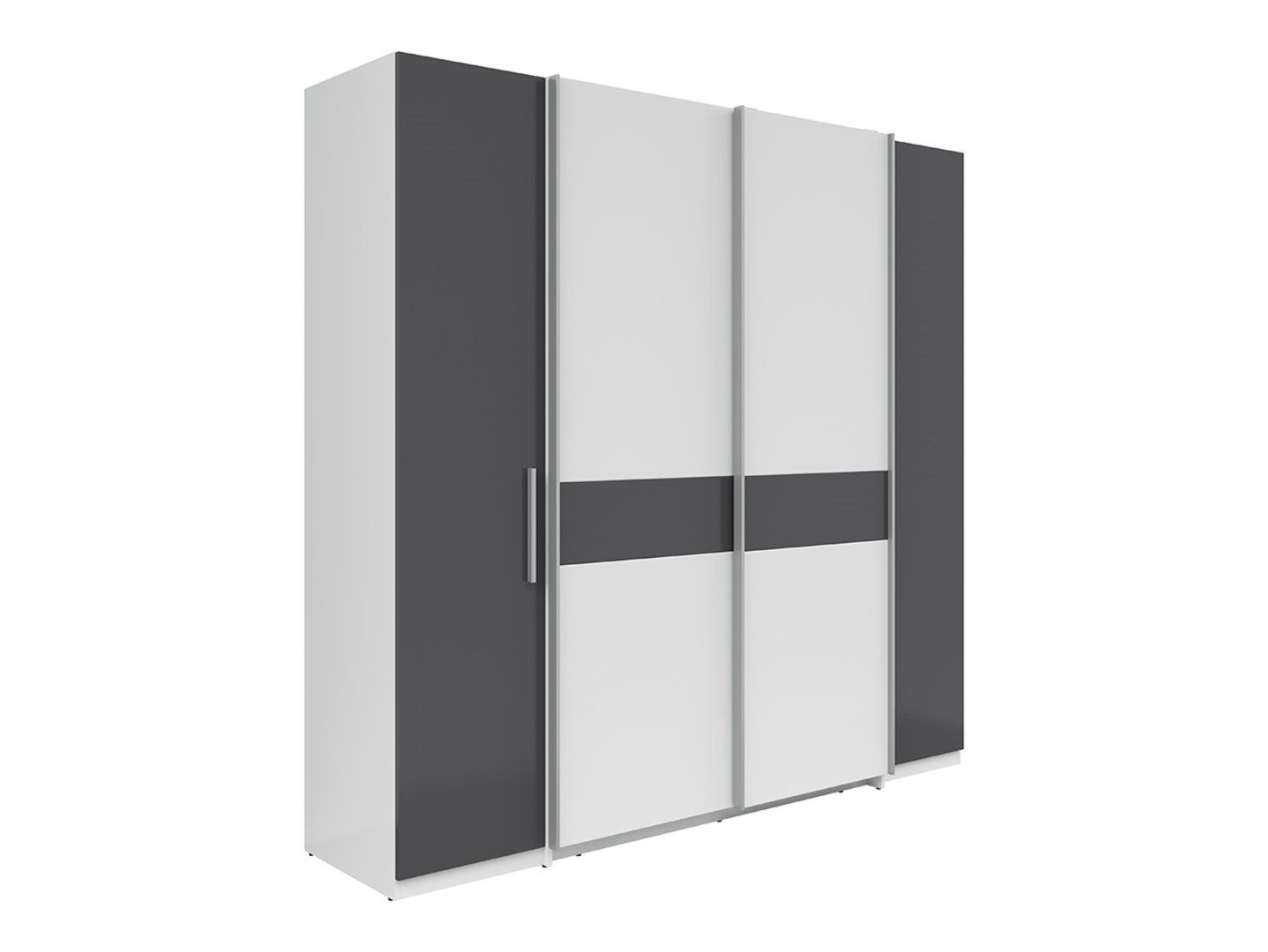 FABIO four-door wardrobe, white/garfit