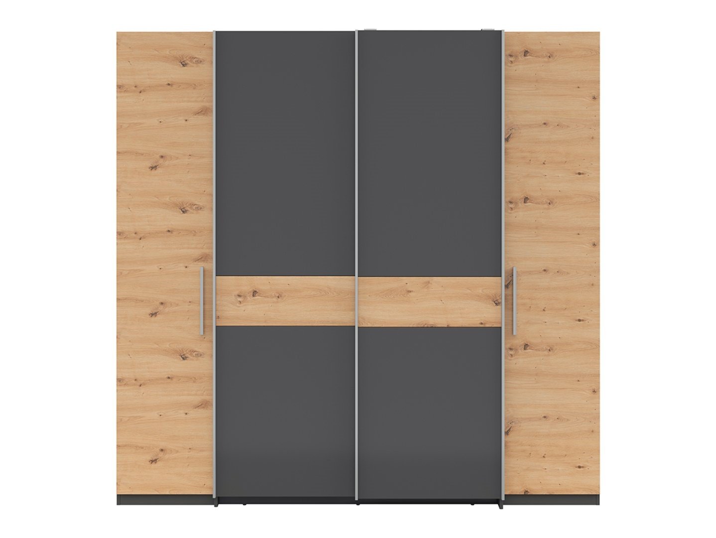 FABIO four-door wardrobe, garfit/artisan oak - Image 2