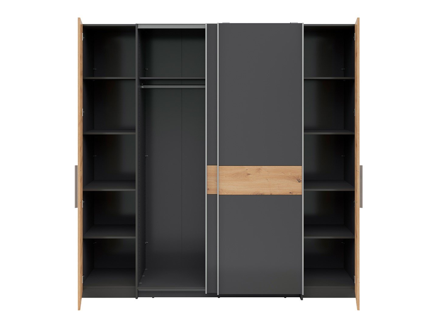 FABIO four-door wardrobe, garfit/artisan oak - Image 3