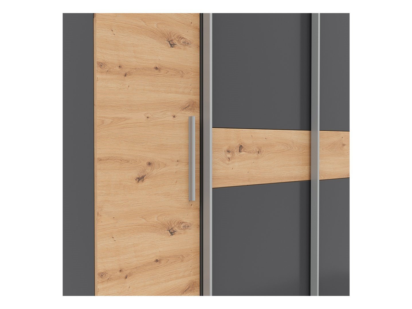 FABIO four-door wardrobe, garfit/artisan oak - Image 4