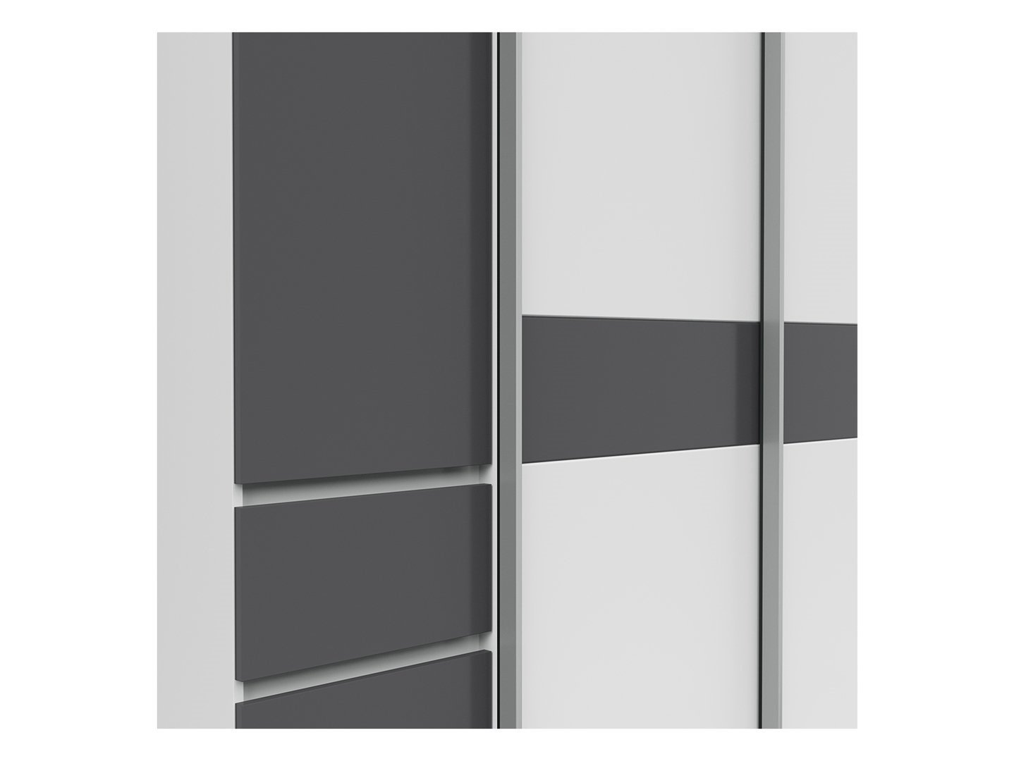 FABIO four-door wardrobe with six drawers, white/garfit - Image 4
