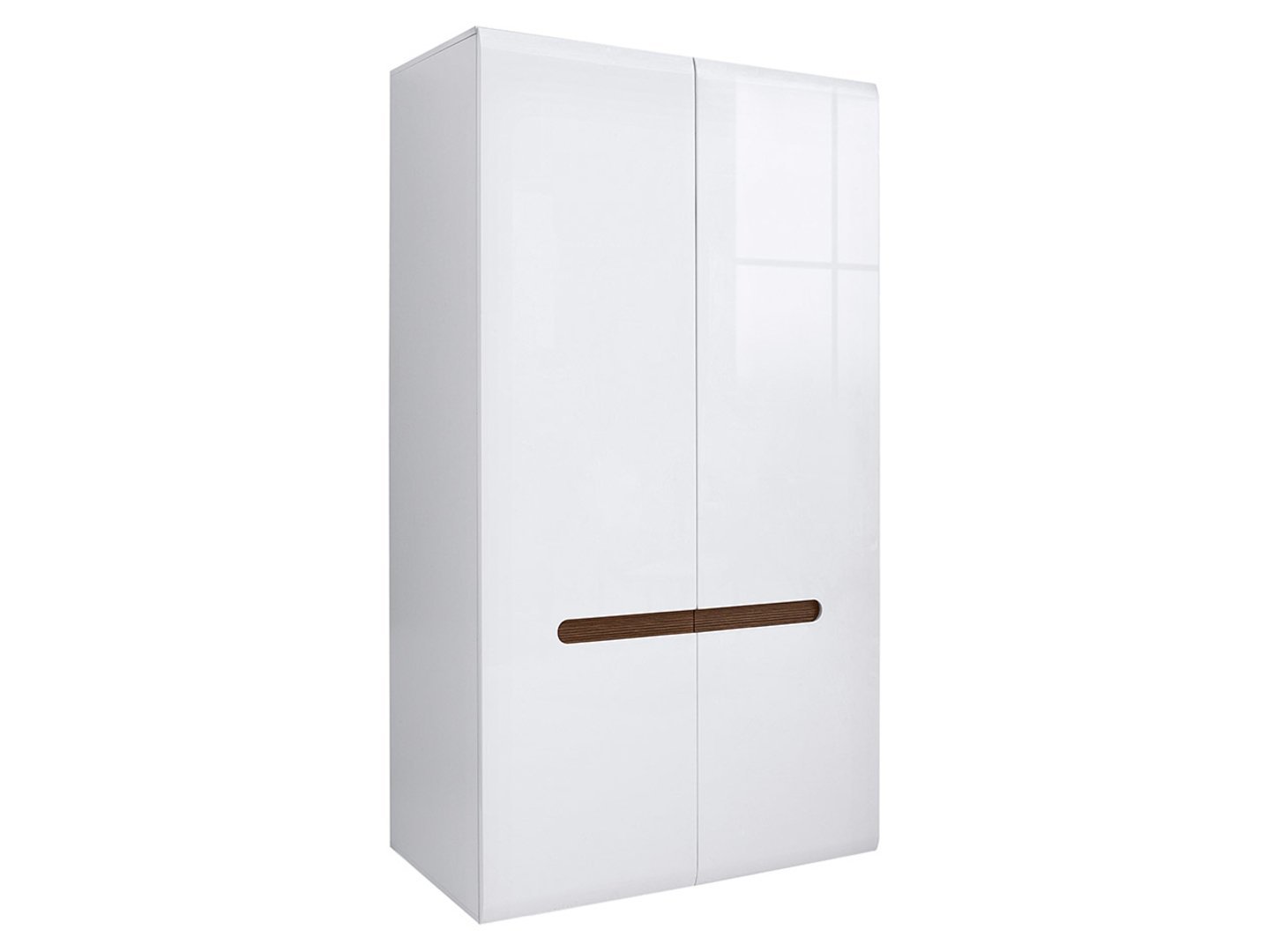 AZTECA TRIO two-door wardrobe, 105 cm, white/glossy white