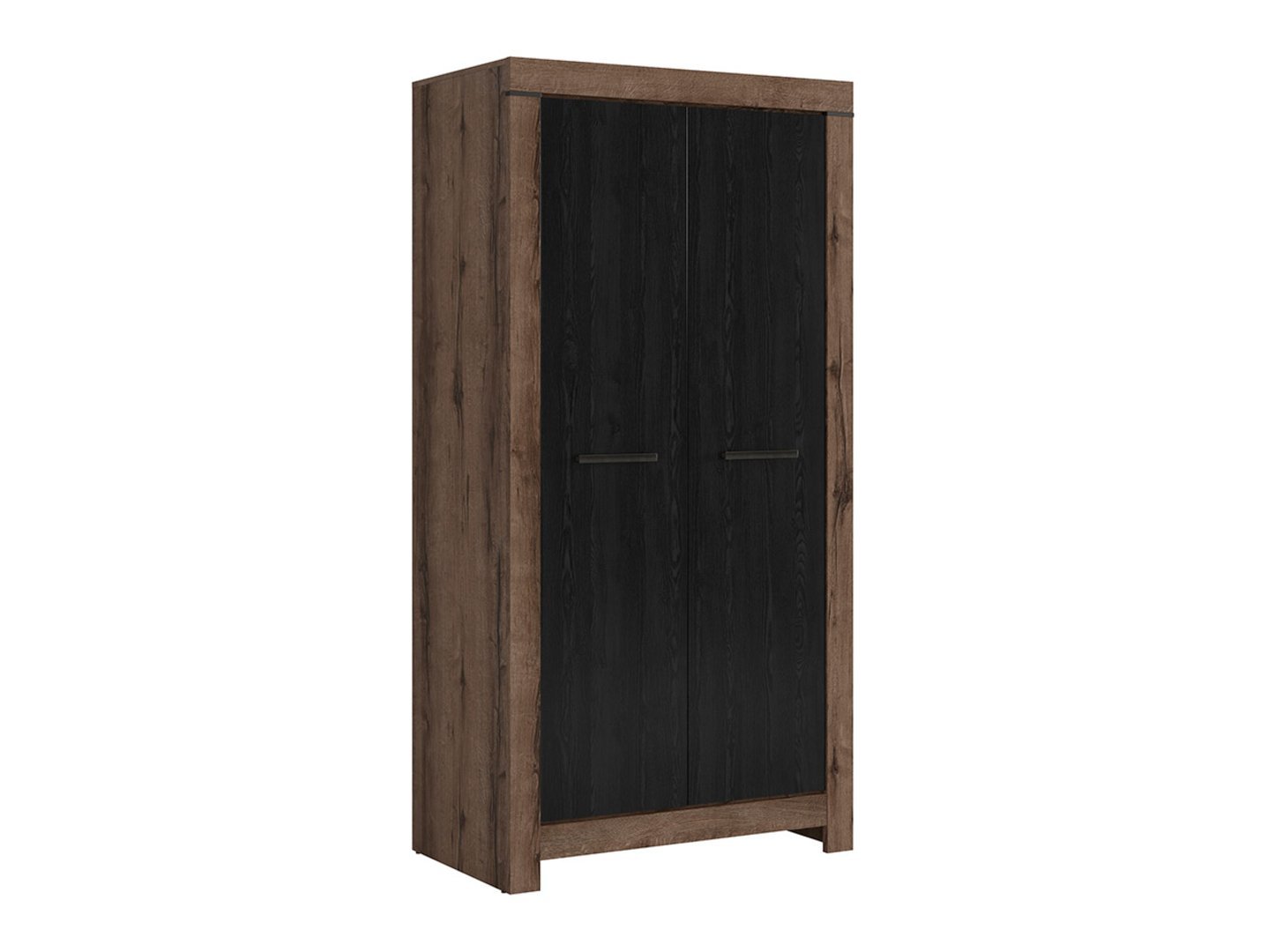 BALIN two-door wardrobe 98 cm monastery oak/black oak