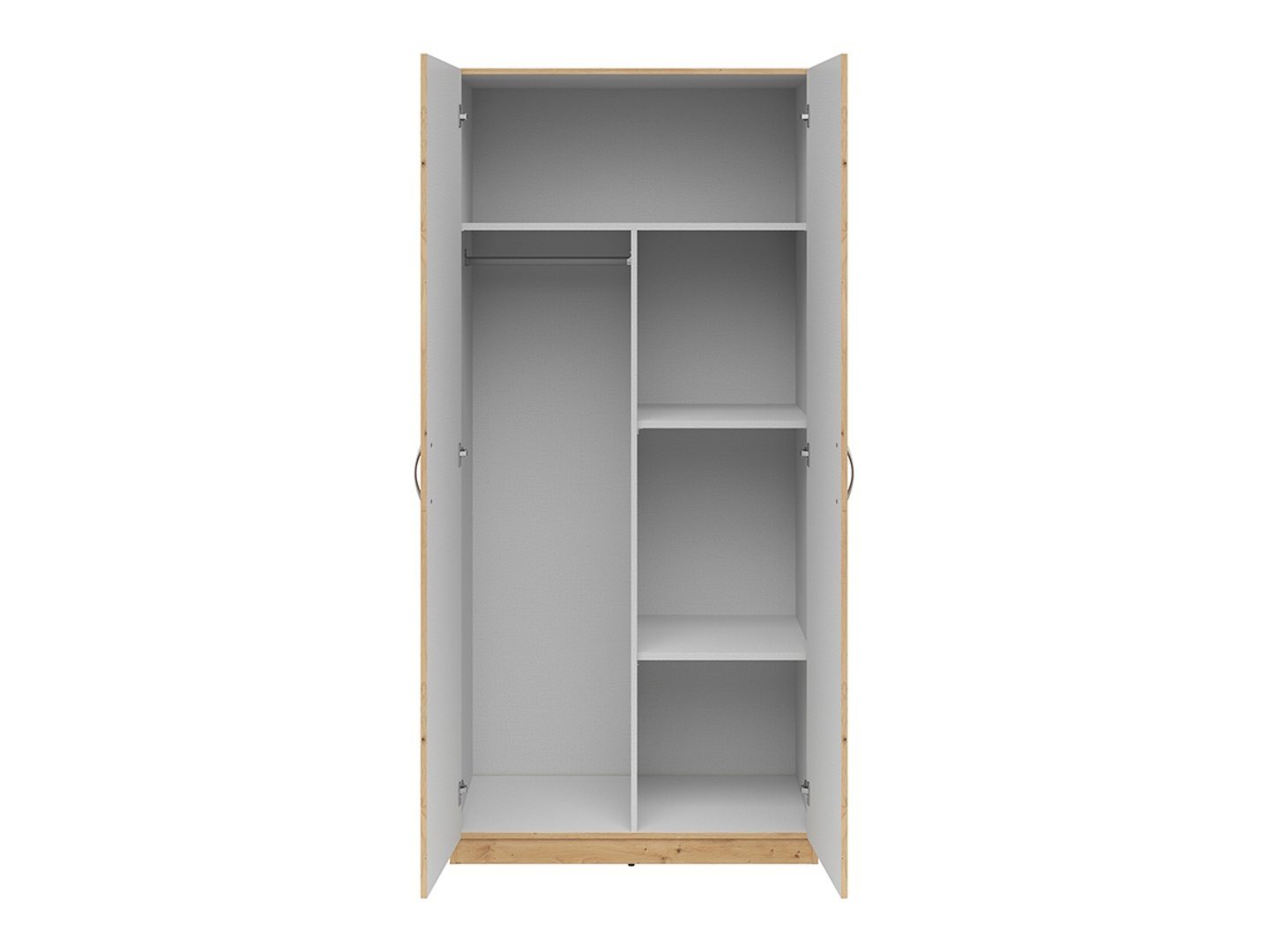 CASAO two-door wardrobe, oak/textile - Image 3