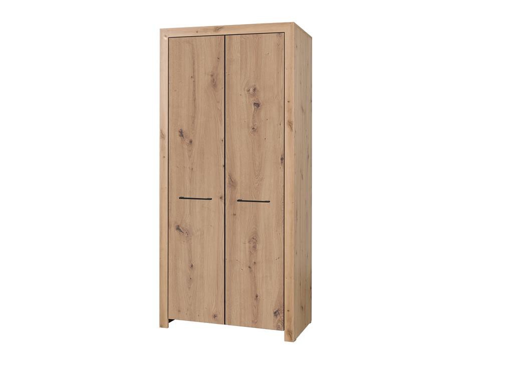 JANEZ Artisan two-door wardrobe / black ADRK